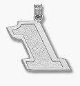 Martin Truex, Jr. Large Driver Number "1" 7/8" Pendant - Sterling Silver Jewelry