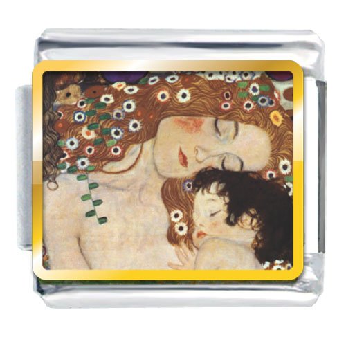 Mother And Child Painting Italian Charms Bracelet Link