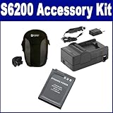 Nikon Coolpix S6200 Digital Camera Accessory Kit includes: SDENEL12 Battery ....