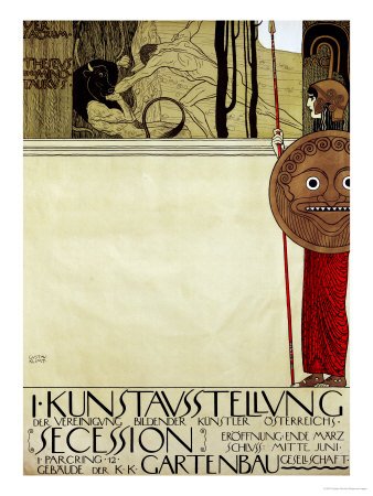 Poster for the First Art Exhibition of the Secession Art Movement Giclee Poster Print by Gustav Klimt, 9x12