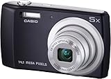 Casio QV-R200 Digitalkamera (14,1 Megapixel, 5-fach opt. Zoom, 6,9 cm (2,7 Zoll) Display) schwarz