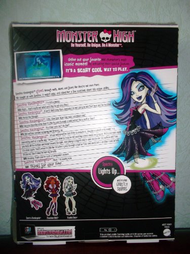 Poupée RARE Monster High GHOUL'S ALIVE !SPECTRA Vondergeist s'allume et émet des sons fantomatique