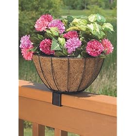 Basic Basket Adjustable Deck Planter (black finish) from Bulb Planters