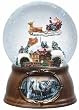6.5" Musical Rotating Santa Claus with Train Christmas Snow Globe Glitterdome