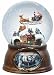 6.5" Musical Rotating Santa Claus with Train Christmas Snow Globe Glitterdome