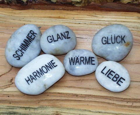IMPRESSIONEN 6 POESIE-STEINE LIEBE GLÜCK HARMONIE...