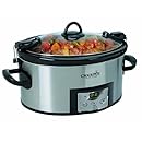 Crock-Pot SCCPVL610-S Programmable Cook and Carry Oval Slow Cooker, 6-Quart