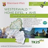  : Rheinland-Pfalz, 1 CD-ROM Westerwald, Hohe Eifel, Ahr. F&uuml;r Windows 98/ME/NT4.0/2000/XP/Vista. 1 : 25.000