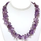 Amazing Natural Purple Amethyst Beads Necklace 18 Inch
