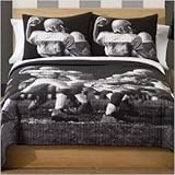 Photoreal Football Full / Queen Quilt with Two Shams