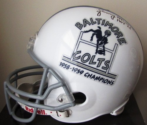 Lenny Moore Autographed Full Size Baltimore Colts Commerative Helmet