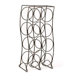Spectrum 38524 Curve Wine Rack, 8 Bottle, Bronze by