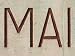 Close-Up of Acronym Mai Etched in Exterior Wall Photographic Poster Print, 16x12