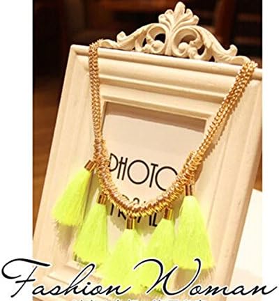 Gold Plated Hot Fashion Knot with Tassel End Statement Drop Offs Sweater Necklace