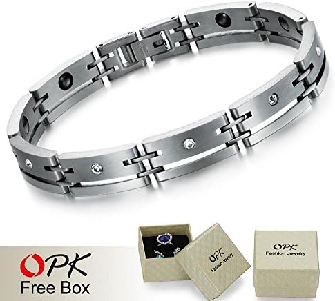 Second Face Opk Jewelry Mens Magnet 316L Stainless Steel Bracelets Bangles 2015 New Healthy Balance Energy Magnetic Bracelet Jewelry, 3400
