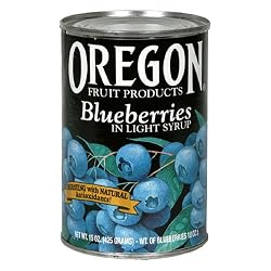 Oregon Fruit Blueberries in Light Syrup, 15-Ounce Cans (Pack of 8)