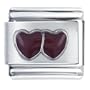 Hearts Purple Italian Charm