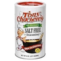 Tony Chachere's No Salt Seasoning, 8-Ounce Shakers (Pack of 12)