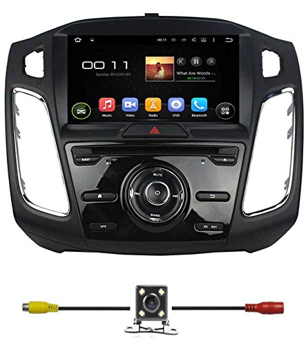 BlueLotus 8" 1 Din Android 5.1 Quad Core Car DVD GPS Navigation for Ford Focus 2015 w/ TV Radio Bluetooth+WIFI+SWC+RDS+AV+AUX IN+ Free Backup Camera+Free USA Map