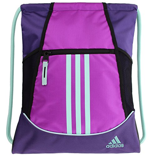 adidas Alliance II Sackpack, One Size, Shock Purple Unity Purple/Ice Green