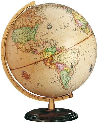 12" Globe, Walnut Base,