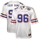 Nike Florida Gators White #96 Replica Customized Jersey