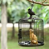 Kitty in a Cage Hanging Candleholder