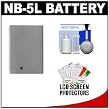 Power2000 NB-5L Rechargeable Battery with Cleaning Kit for Canon PowerShot  ....