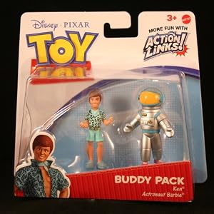 Disney / Pixar Toy Story 3 Exclusive Action Links Mini Figure Buddy 2Pack Ken Astronaut Barbie