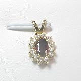 14K Ruby and Diamond Pendant