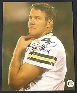 Brett Favre Green Bay Packers Signed Photo Thinking Man 8