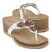 White Mountain Cardenia White thongs