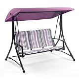 Boston 3-Seat Swing - Purple Stripe