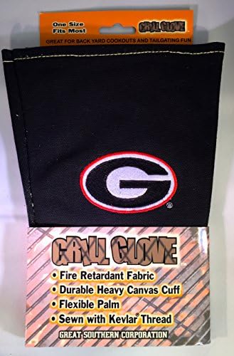 NCAA University of Georgia Bulldogs Fire Retardant Grill Glove - Sewn with Kevlar Thread - Great for Tailgating!