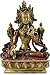 White Tara Statue, gold / red finish - Small