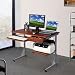 Sharper Image Computer Workstation with 3 Port USB Hub - Mahogany