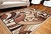 Generations Contemporary Brown and Beige Modern Square and Circles Area Rug 5'2 x 7'3