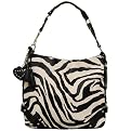 Female Je Veux Zebra Print Single Strap Handbag - Black