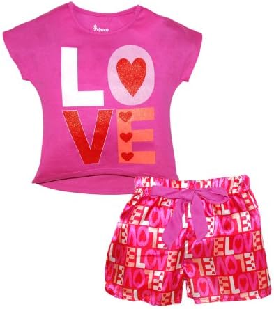 Star Ride Kids Big Girls 2-Piece Short Set (10/12, Pink)