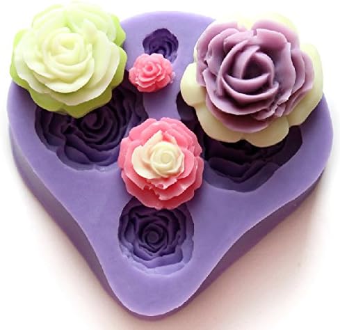 4 Different Sizes Roses Fondant Cake Decorating Mold