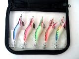 Kamikaze - 5 x CLOTH SQUID JIGS Size 2.5# with Bag
