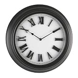 BLack Large Traditional Office kitchen lounge Wall Clock with 3d Numerals