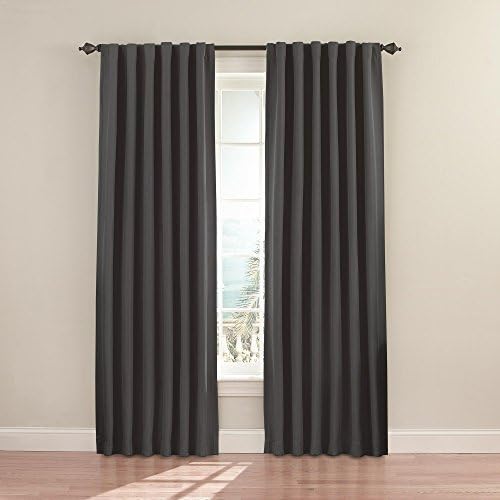 Eclipse Fresno Blackout Window Curtain Panel, 52 x 84-Inch, Charcoal by Ellery Homestyles