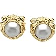 14K Yellow Gold Mabe Pearl Cufflinks