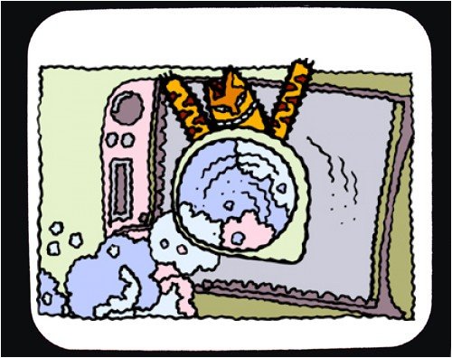 Decorated Mouse Pad with machine, bath, cat, soap, pet, washing