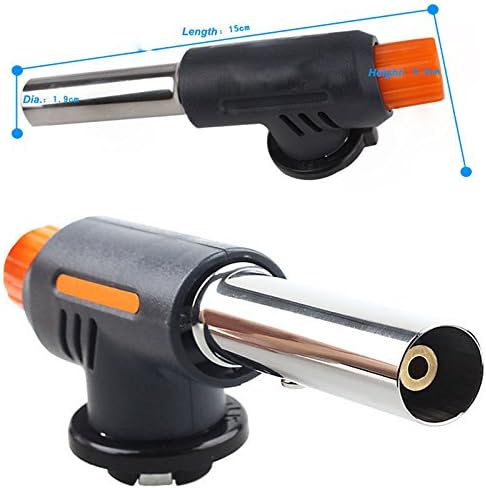 Outdoor Gas Torch Flamethrower Butane Burner Auto Ignition Gun Camp Welding BBQ