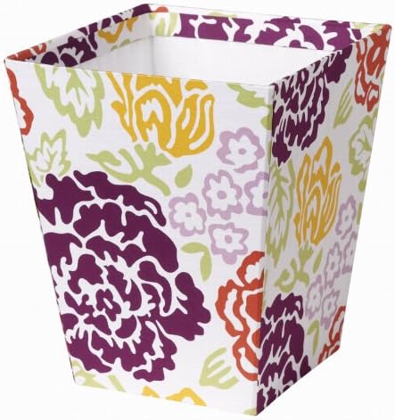 Image By Charlie Cotton Sateen Summertime Wastepaper Basket, Floral, Multicolor