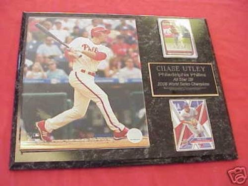 Phillies Chase Utley 2 Card Collector Plaque