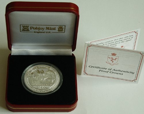 2005 Isle of Man 20th Proof Sterling Silver Battle of Trafalgar Coin