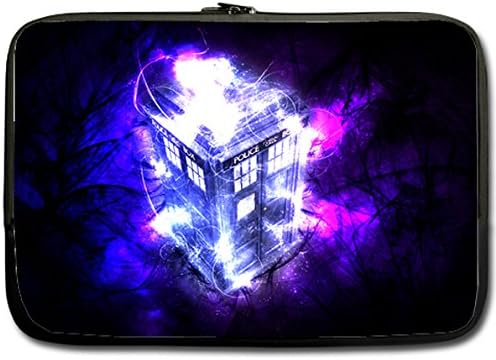 Protective Laptop Sleeve Case Cover Bag with Zipper for Apple MacBook Pro 13 inch Tardis in the Galaxy Print